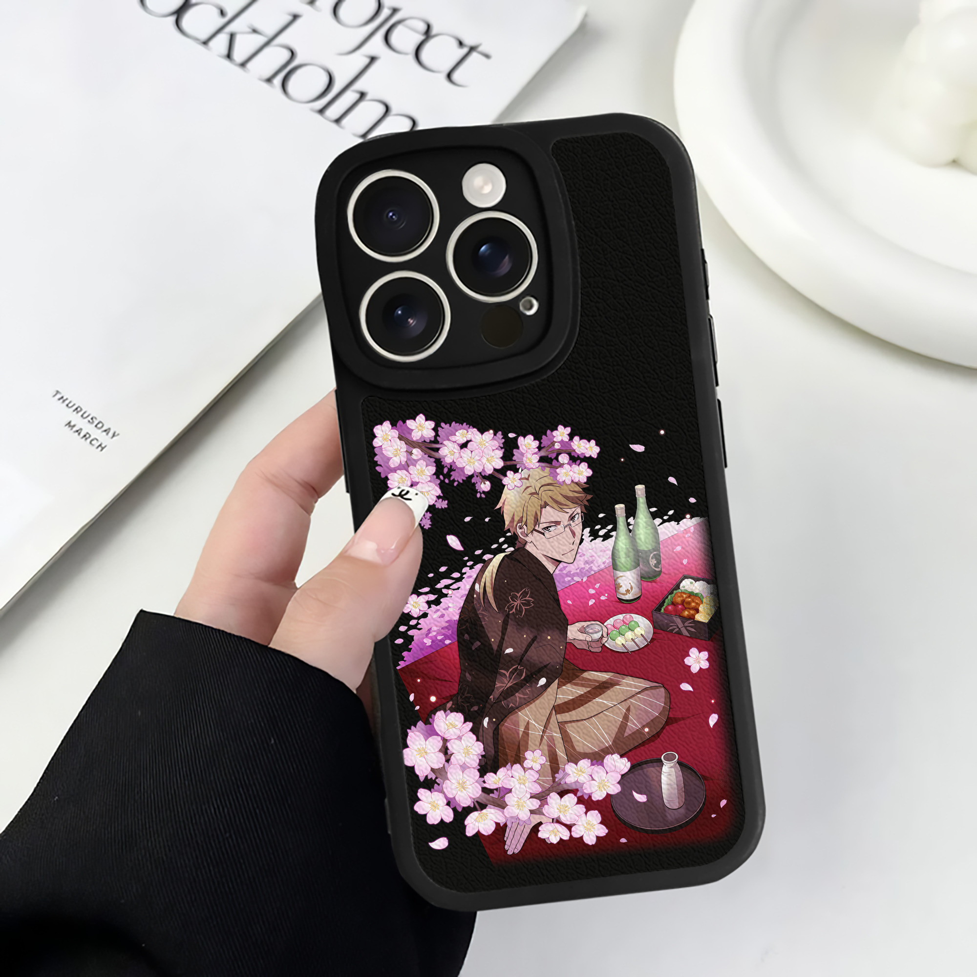（画像用） 文豪ストレイドッグス Bungo Stray Dogs 【iPhone 16シリーズ対応】シリコンスマホケース（レザー調） 材質：シリコン